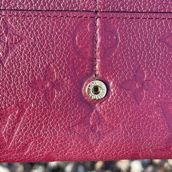 Louis Vuitton LV Monogram Empreinte Leather Sarah Long Wallet Purple - Picture 9 of 14